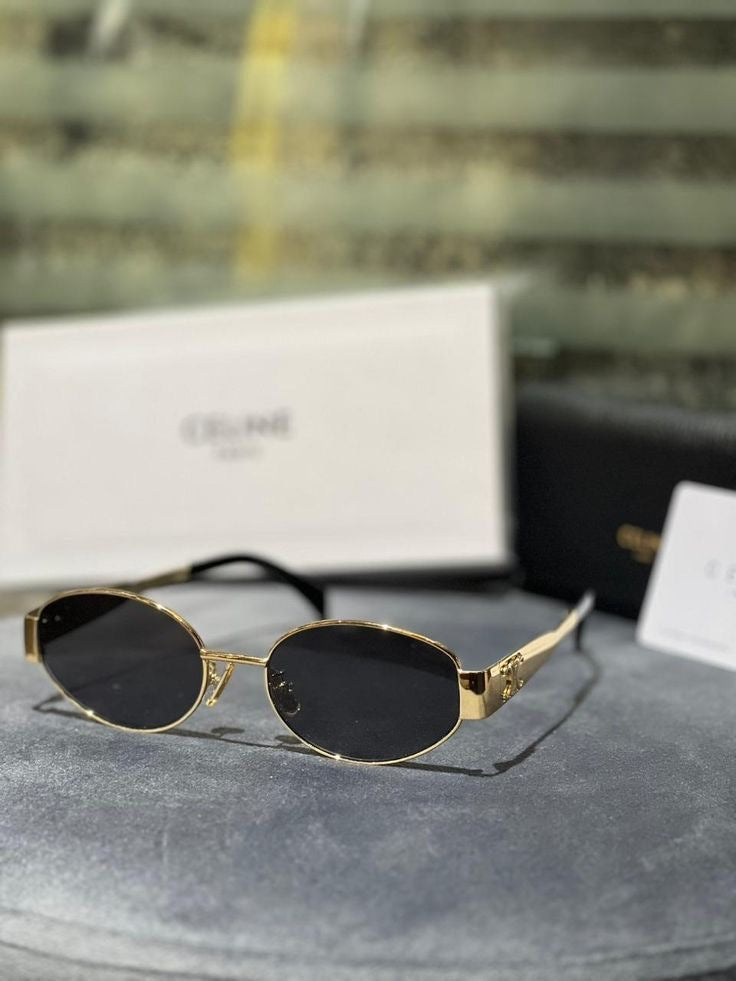 Oval Metal Frame Fashion Glasses