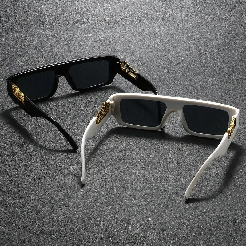 stylish leopard print metal-accented eyeglasses