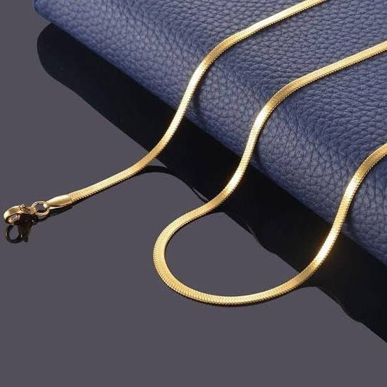 Silver Thin Snack Neck Chain for Men & Boys
